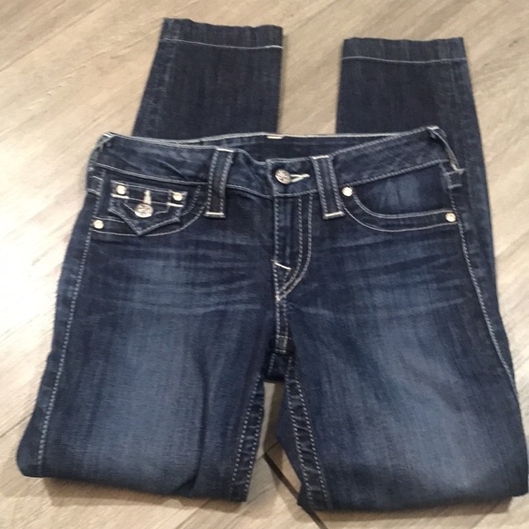 True Religion “Jeggings” Medium Wash Flap Pocket Ankle Stretch Jeans size 25 - Picture 7 of 14